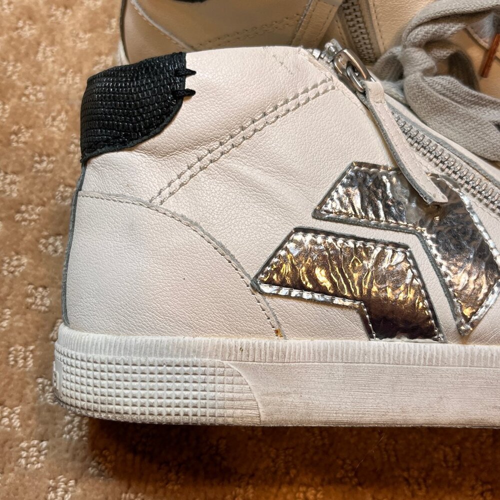 Dolce Vita Zonya Cooper Rose Gold Metallic High Top Sneaker Women’s Size 10 - Picture 3 of 15